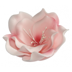 Kwiat cukrowy eustoma dekoracja tort różowy 1x
